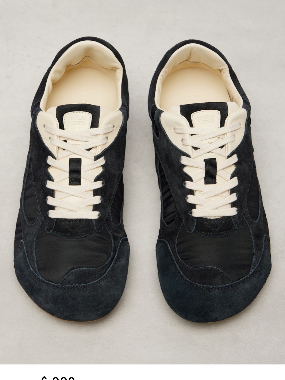 New! Bottega Veneta Orbit Flash suede-trimmed sneakers size 38